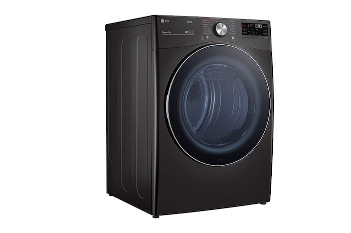 LG Secadora Eléctrica Carga Frontal 7.4p³ TurboSteam™ ThinQ™ Color Negro, DF50BV2BRE