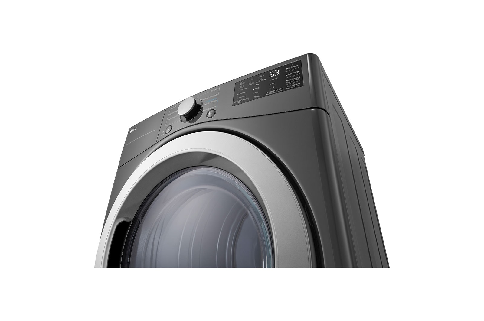 LG Secadora Eléctrica Carga Frontal 7.4pᶟ Sensor Dry Smart Diagnosis™ Middle Black, DF50MV2S6WE