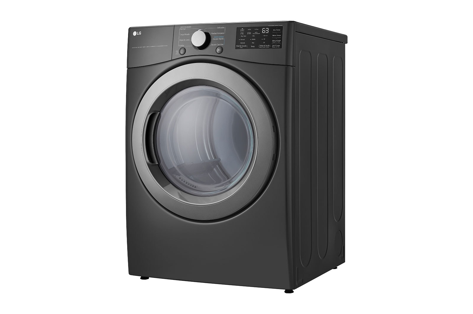 LG Secadora Eléctrica Carga Frontal 7.4pᶟ Sensor Dry Smart Diagnosis™ Middle Black, DF50MV2S6WE