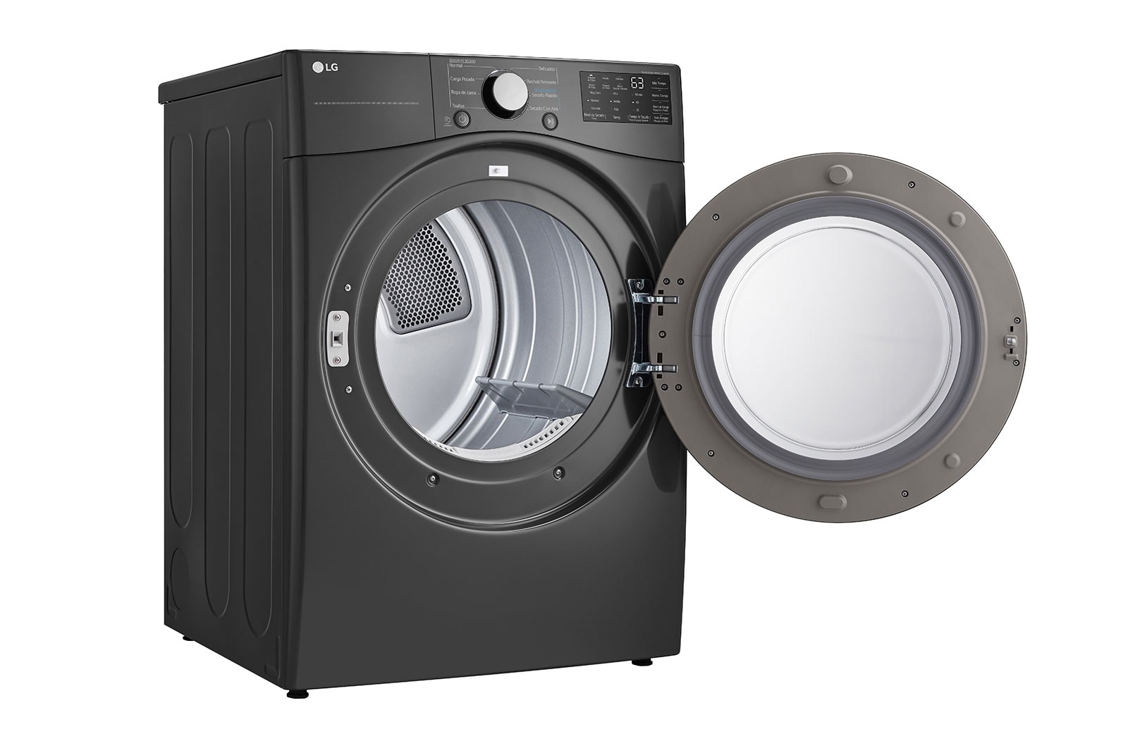 LG Secadora Eléctrica Carga Frontal 7.4pᶟ Sensor Dry Smart Diagnosis™ Middle Black, DF50MV2S6WE