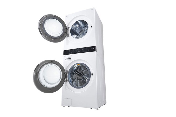 LG Torre de lavado WashTower™ 22kg (lavado)/ 22kg (Secado Electrica) AI Direct Drive™, Steam, Color Blanco, WK22WS6E