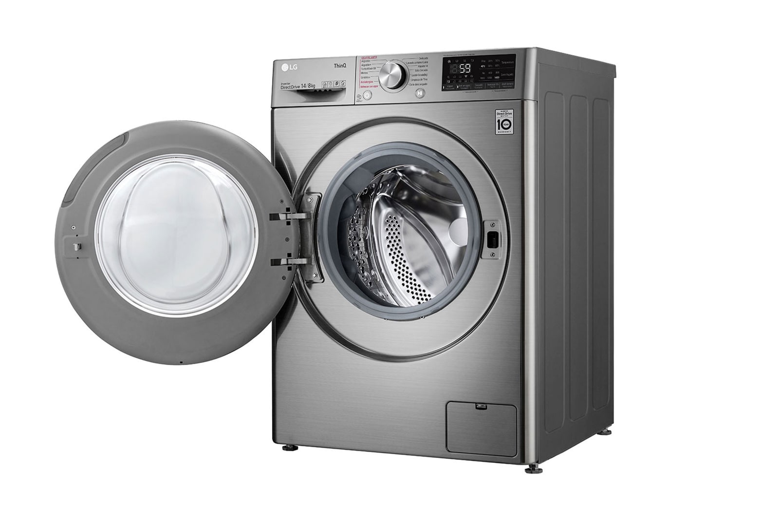 LG Lavadora Secadora Carga Frontal 14Kg/8Kg LG WD14VV3S6C 6 Motion DD Motor Inverter AI Direct Drive color Acero ThinQ™, WD14VV3S6C