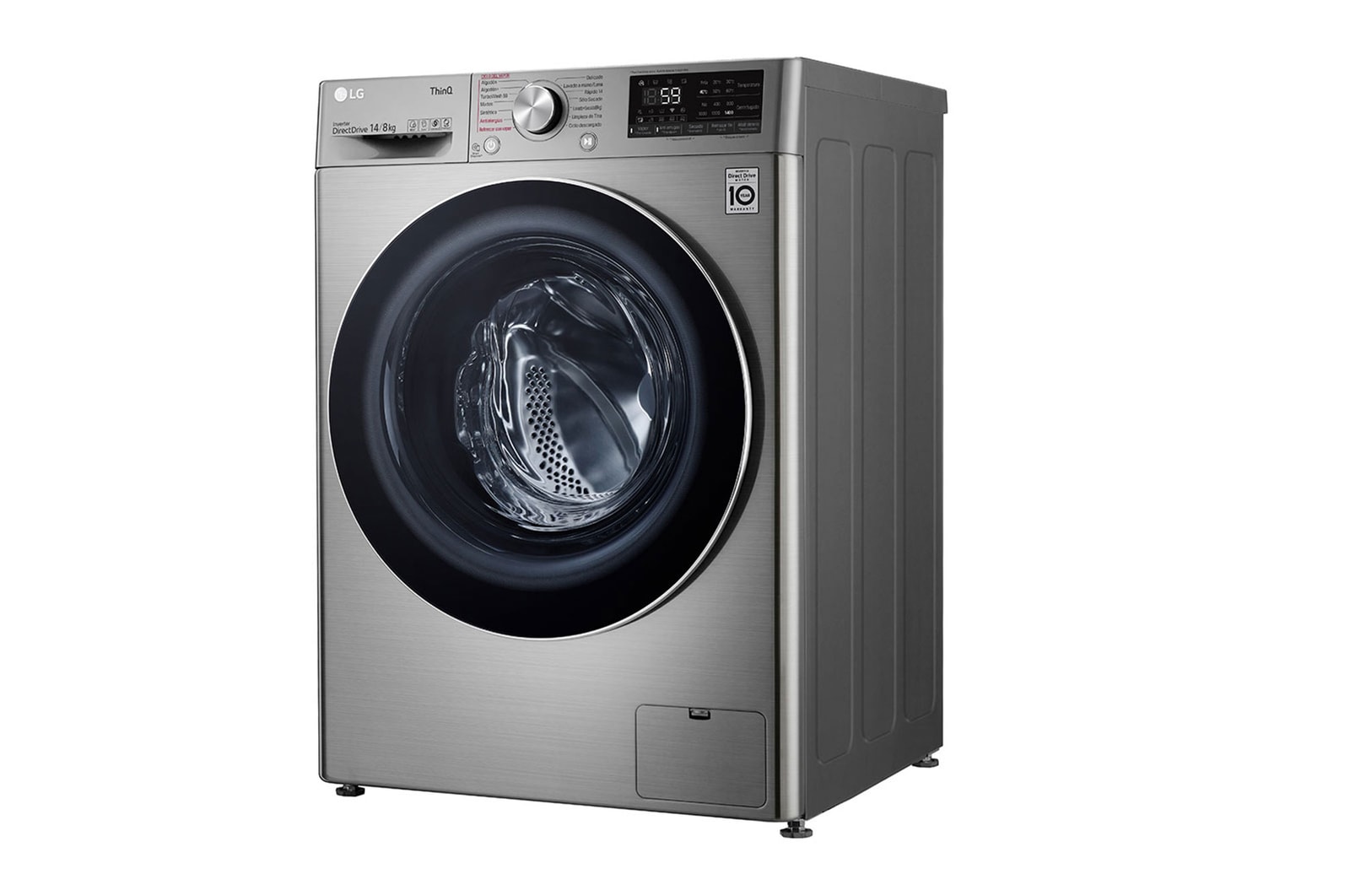 LG Lavadora Secadora Carga Frontal 14Kg/8Kg LG WD14VV3S6C 6 Motion DD Motor Inverter AI Direct Drive color Acero ThinQ™, WD14VV3S6C