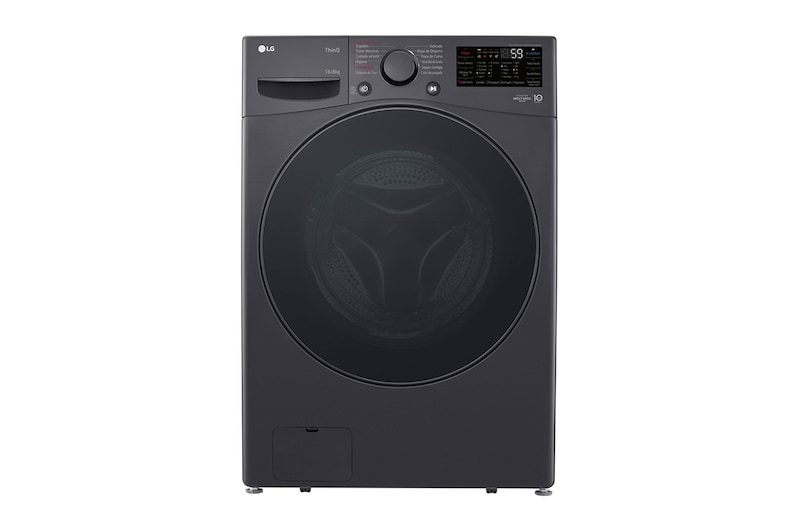 Front view of Lavasecadora Carga Frontal 16Kg / 8Kg LG WD16MG2S6P  6 Motion DD  Motor Inverter AI Direct Drive™ TurboWash™  ThinQ™\t WD16MG2S6P