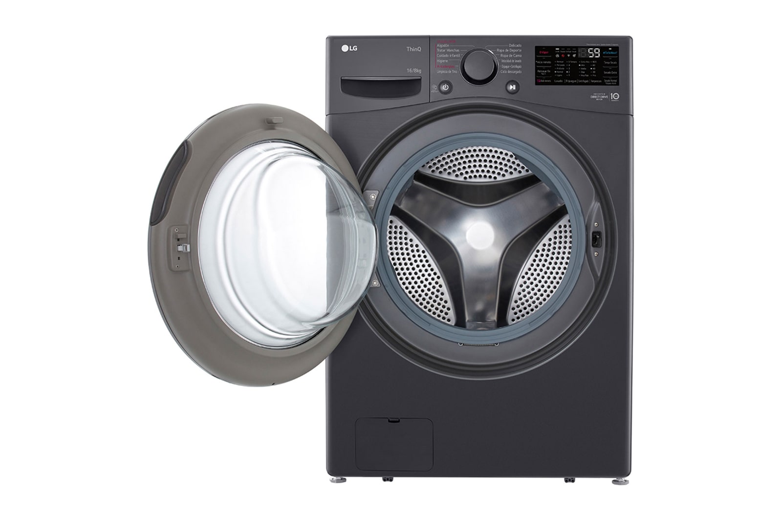 LG Lavasecadora Carga Frontal 16Kg / 8Kg LG WD16MG2S6P  6 Motion DD  Motor Inverter AI Direct Drive™ TurboWash™  ThinQ™\t, WD16MG2S6P