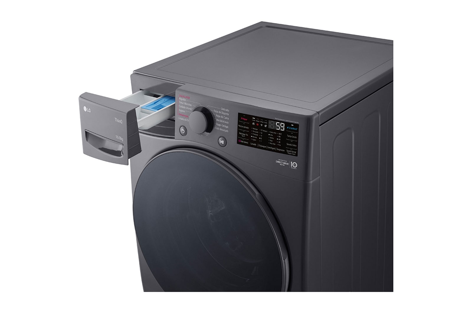 LG Lavasecadora Carga Frontal 16Kg / 8Kg LG WD16MG2S6P  6 Motion DD  Motor Inverter AI Direct Drive™ TurboWash™  ThinQ™\t, WD16MG2S6P