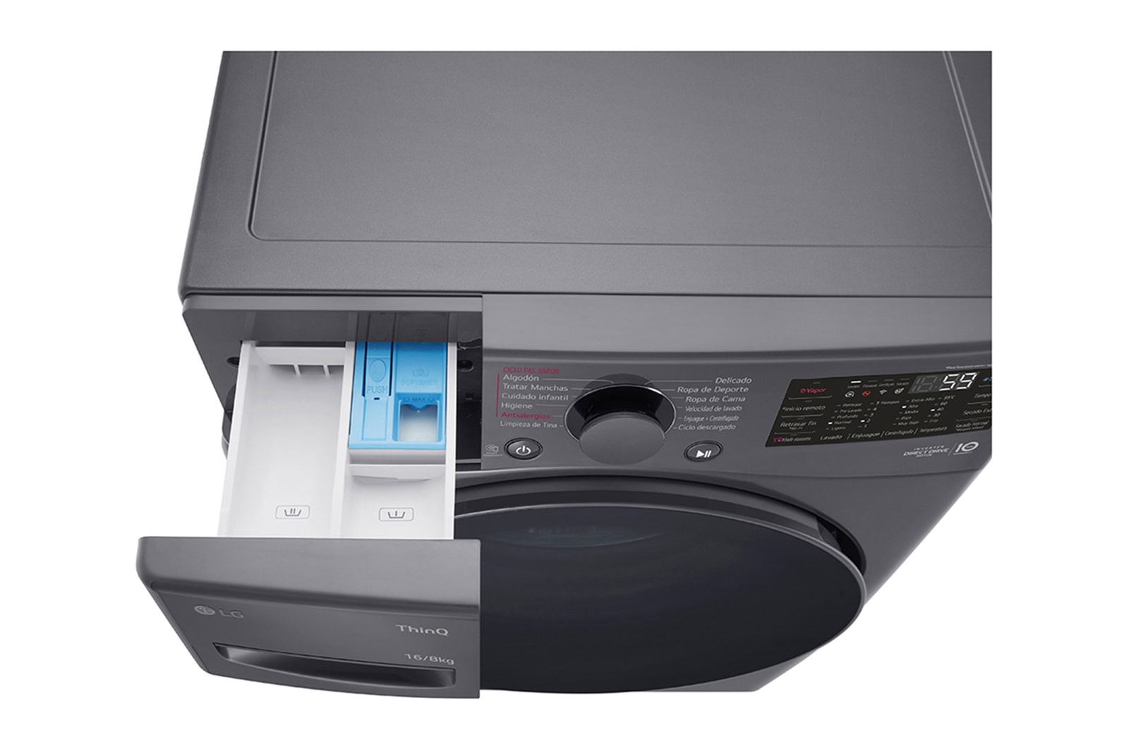 LG Lavasecadora Carga Frontal 16Kg / 8Kg LG WD16MG2S6P  6 Motion DD  Motor Inverter AI Direct Drive™ TurboWash™  ThinQ™\t, WD16MG2S6P