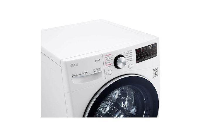 LG Lavadora secadora de 16 KG con tecnología AI DD™ y TurboWash, WD16WG2S6