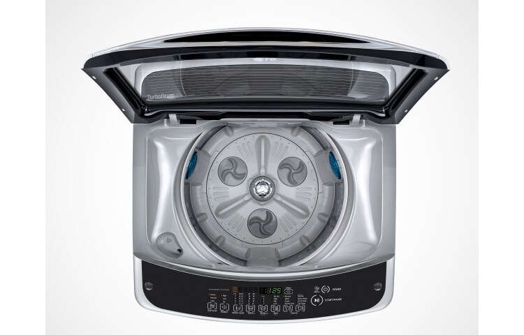 LG Lavadora LG Turbo Drum™, Auto Pre-lavado, Carga Superior, 37lbs/17kg, color Plateado, WFS1759ET