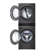 LG Torre de lavado WashTower™ 22kg (lavado)/ 22kg (Secado Electrica)AI Direct Drive™, Steam, Color Acero Negro., WK22BS6E