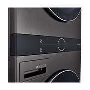 LG Torre de Lavado WashTower™ 22kg (lavado)/ 22kg (Secado) AI Direct Drive™, Steam, Color Acero Negro, WK22BS6