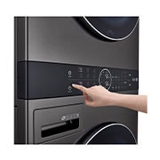 LG Torre de Lavado WashTower™ 22kg (lavado)/ 22kg (Secado) AI Direct Drive™, Steam, Color Acero Negro, WK22BS6