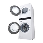 LG Torre de lavado WashTower™ (Lavadora y Secadora) LG Carga Frontal Inverter AI DD (Con Inteligencia Artificial) y Conectividad LG ThinQ 22Kg / 22Kg - Blanco, WK22WS6P