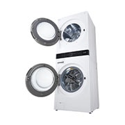 LG Torre de lavado eléctrica (Lavadora y Secadora) Carga Frontal Inverter AI DD (Con Inteligencia Artificial) y Conectividad LG ThinQ 22Kg / 22Kg - Blanco, WK22WS6PE