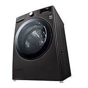 LG 22kg Lavadora Carga Frontal con Direct Drive Inverter & ThinQ, Steam™ Color Acero Negro, WM22BV2S6B