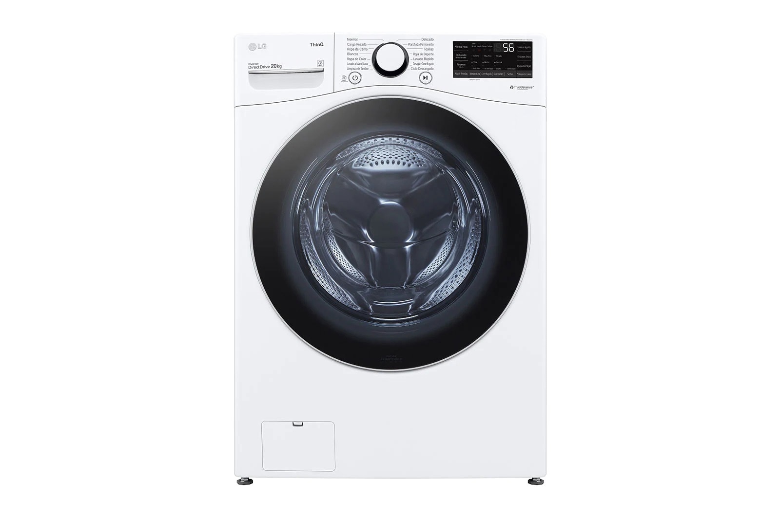 LG Lavadora CargaFrontal 22kg  6Motion DD Color Blanco ThinQ™, WM22WV26R