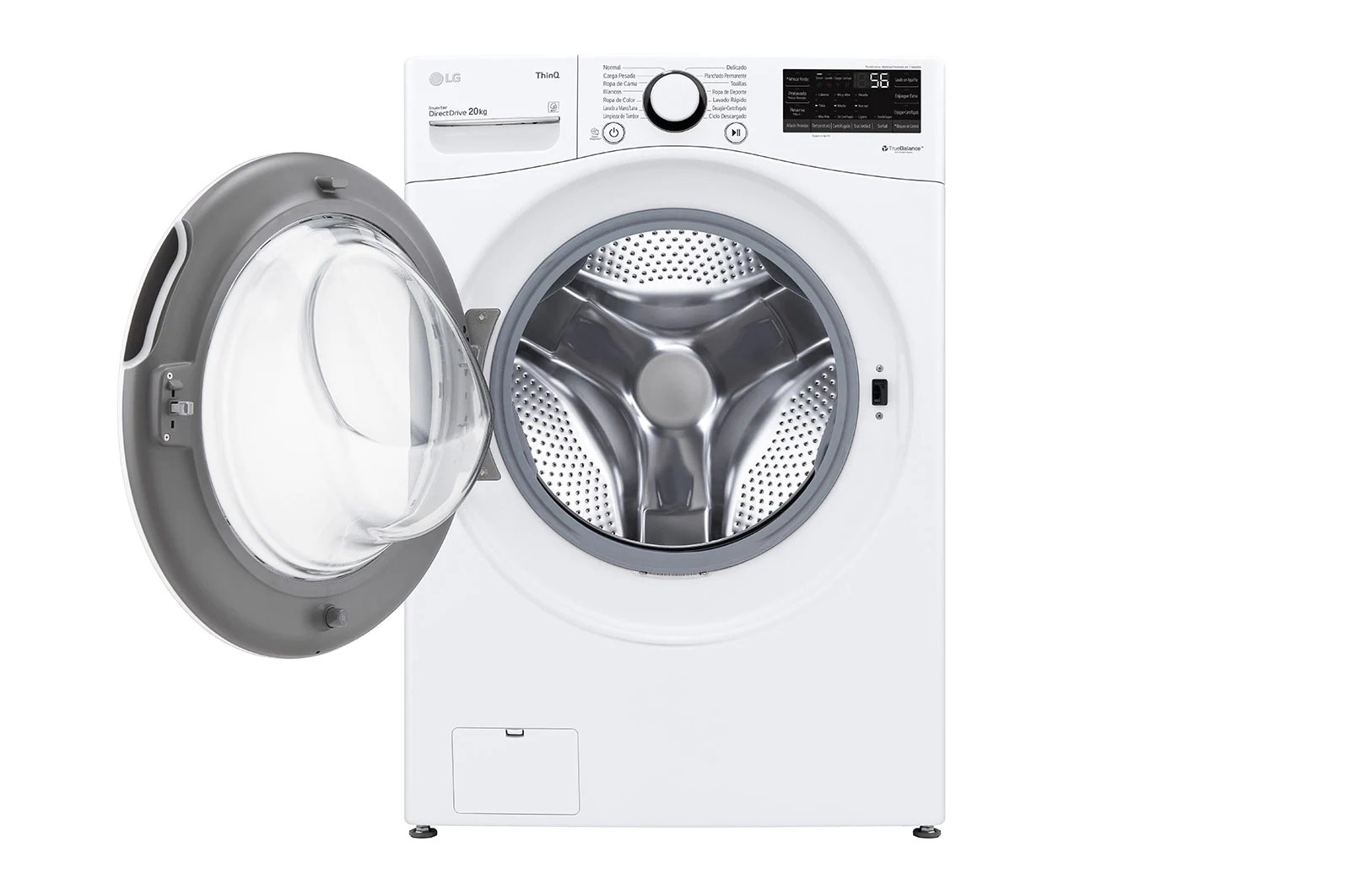 LG Lavadora CargaFrontal 22kg  6Motion DD Color Blanco ThinQ™, WM22WV26R