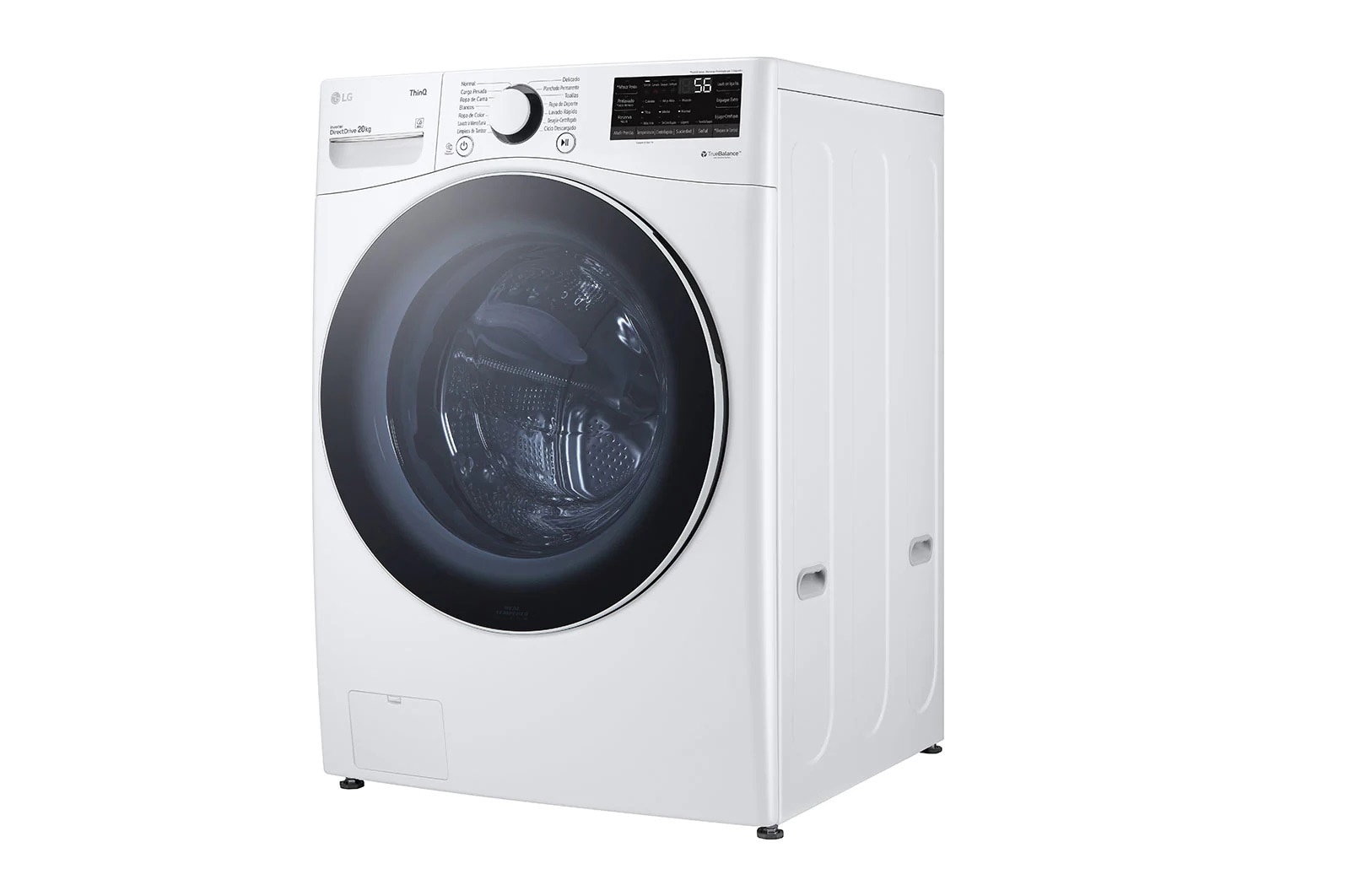 LG Lavadora CargaFrontal 22kg  6Motion DD Color Blanco ThinQ™, WM22WV26R