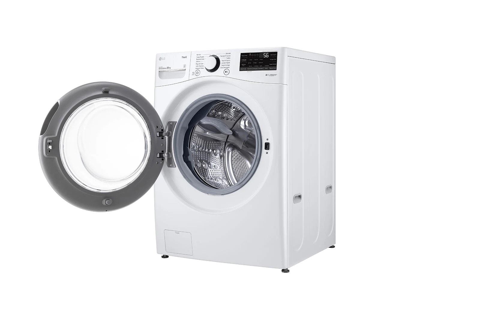 LG Lavadora CargaFrontal 22kg  6Motion DD Color Blanco ThinQ™, WM22WV26R
