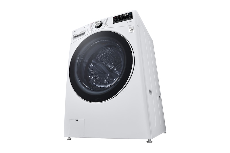 LG Lavadora Carga Frontal 22kg/48lbs, Steam, Vidrio templado, Color Blanco, LG ThinQ, WM22WV2S6BR