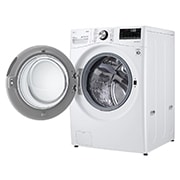 LG Lavadora Carga Frontal 22kg/48lbs, Steam, Vidrio templado, Color Blanco, LG ThinQ, WM22WV2S6BR