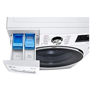 LG Lavadora Carga Frontal 22kg/48lbs, Steam, Vidrio templado, Color Blanco, LG ThinQ, WM22WV2S6BR