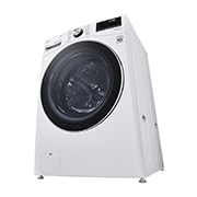 LG Lavadora Carga Frontal 22kg/48lbs, Steam, Vidrio templado, Color Blanco, LG ThinQ, WM22WV2S6BR