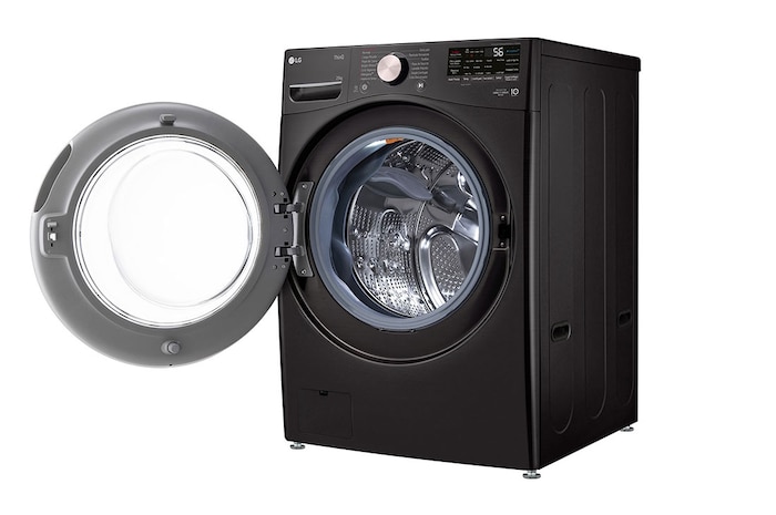 LG Lavadora Carga Frontal 25kg/55lbs LG TurboWash™ 360° Steam™ Black Steel , WM25BV2S6BR