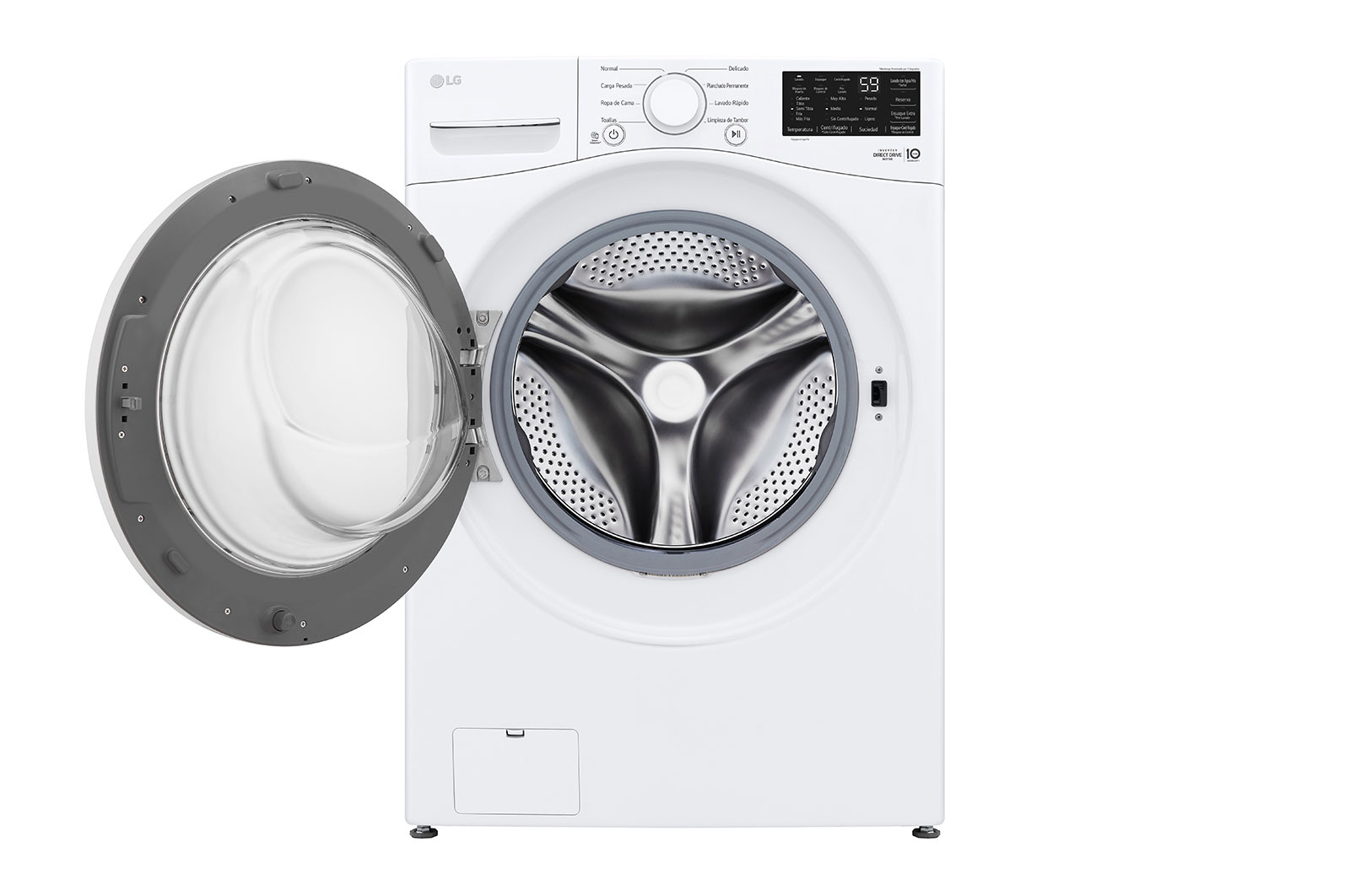 LG Lavadora LG, Smart Diagnosis™, 6 Motion DD, Middle Black\t, WM25MV2S6W
