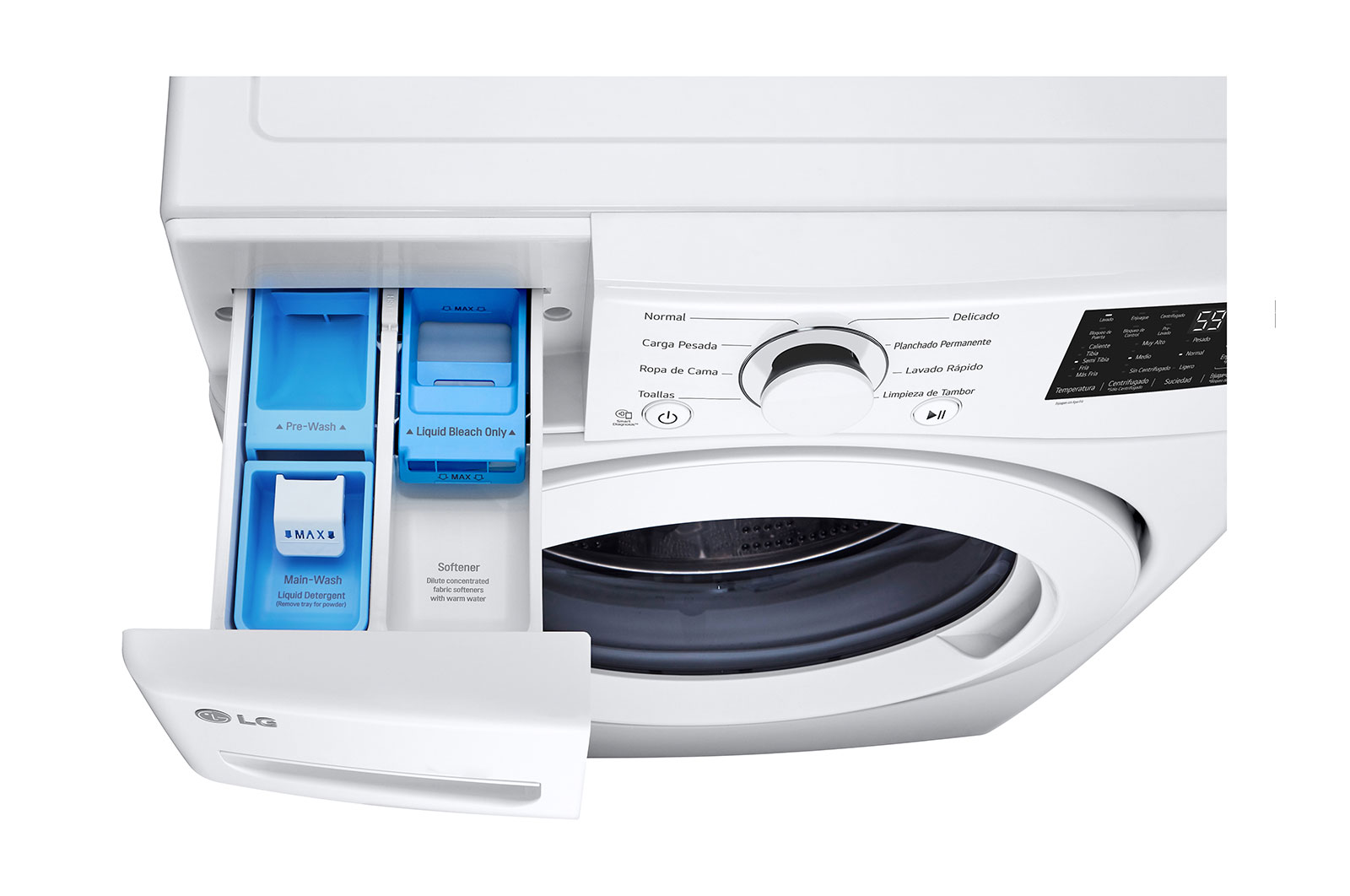 LG Lavadora LG, Smart Diagnosis™, 6 Motion DD, Middle Black\t, WM25MV2S6W