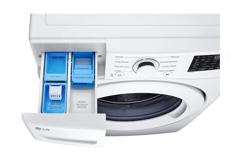 LG Lavadora LG, Smart Diagnosis™, 6 Motion DD, Middle Black\t, WM25MV2S6W