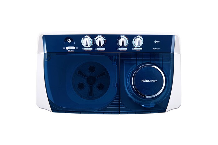 LG Lavadora LG Carga Superior Doble tina con Sistema sin aspas Roller- Jet 15 Kg – Color Blanca, WP15WAR