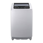 Vista frontal de Lavadora LG  Carga Superior(13kg/28lbs), con tecnología Motor Smart Inverter, Turbo Drum, Pre-lavado+Normal, Color Plateado, WT13DPBK
