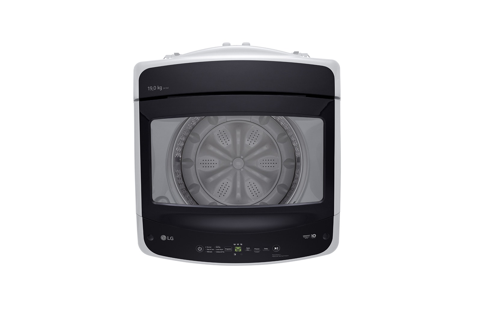 LG Lavadora Carga Superior 19KG  Smart Diagnosis™ TurboDrum™ Gris , WT19DVTM