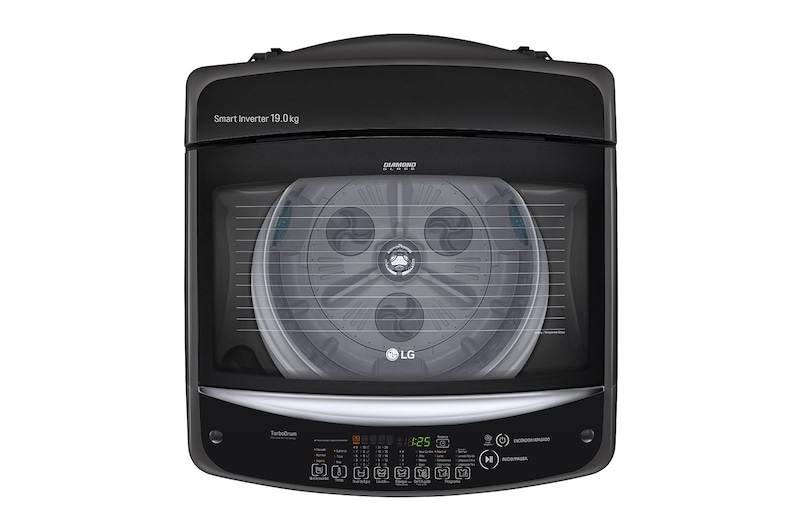 LG 19kg Lavadora Carga Superior, Smart Inverter, Smart Motion, TurboDrum™, Color Gris Oscuro, WT19MBB