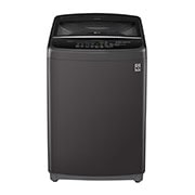 Front view of 19kg Lavadora Carga Superior, Smart Inverter, Smart Motion, TurboDrum™, Color Gris Oscuro WT19MBB