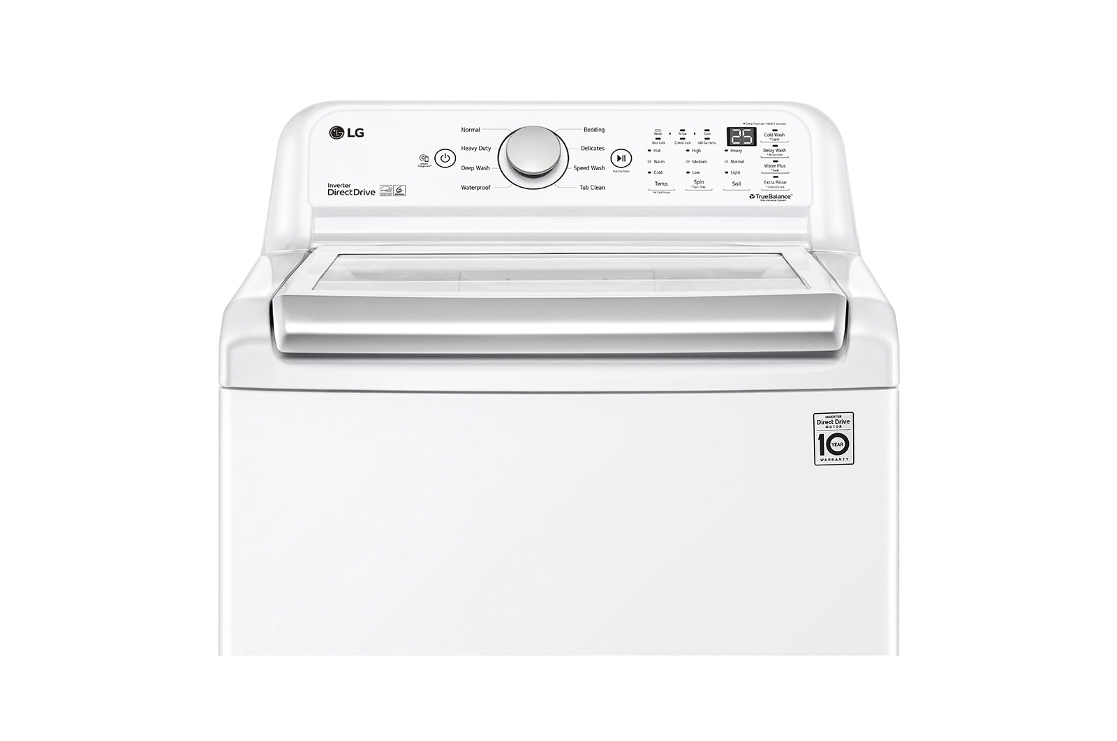 LG Lavadora LG Carga Superior Inverter DD con sistema 6 Motion DD 25 Kg - Blanco, WT25WT6HK