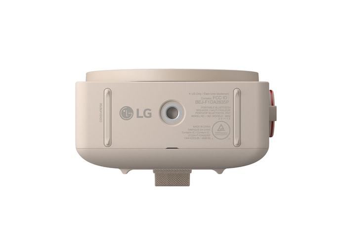 Parlante LG Xboom Mini gris apagado y producir