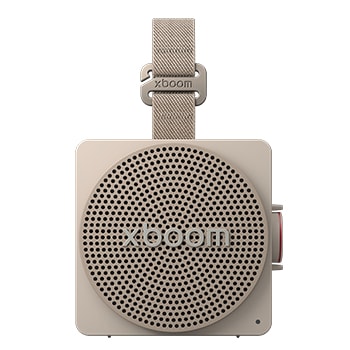 Front view of Bocina LG xboom Mini - Diseño compacto - IP67 - batería 10h - Gris MINI