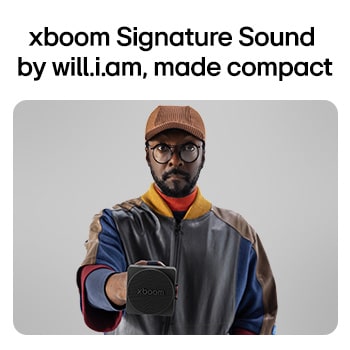 Parlante LG Xboom Mini - Diseño compacto - IP67 - batería 10h - Gris