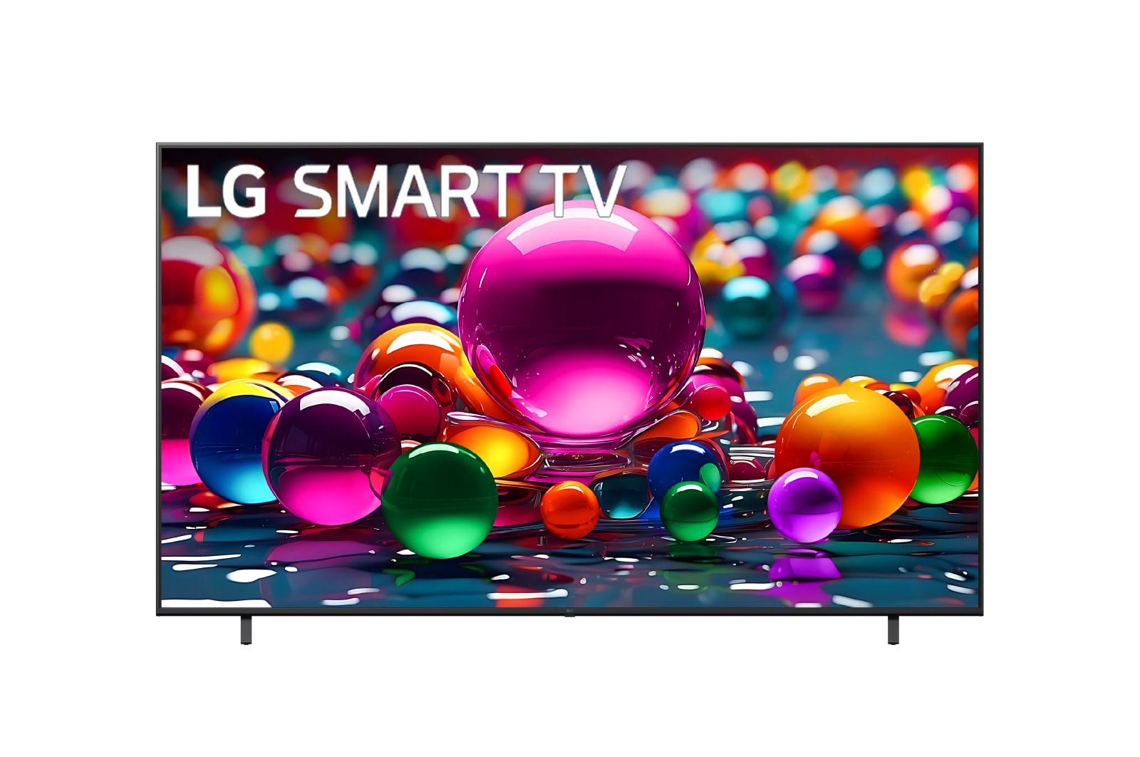 Vista frontal de 43" LG FHD LR60 Smart TV AI 2024 43LR6000PSA