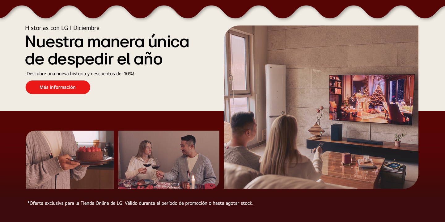 Imagen de una persona con electrodomésticos LG	