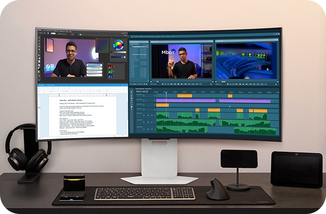 Toma de producto del monitor OLED