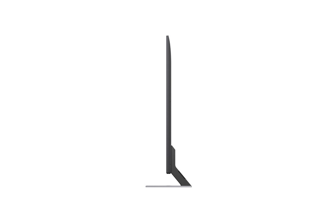 Vista lateral izquierda de la TV LG QNED evo QNED85 