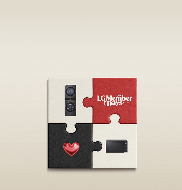 Imagen de rompecabezas que representa los "Combos en oferta" de LG Member Days, destacando beneficios por la compra de varios productos.