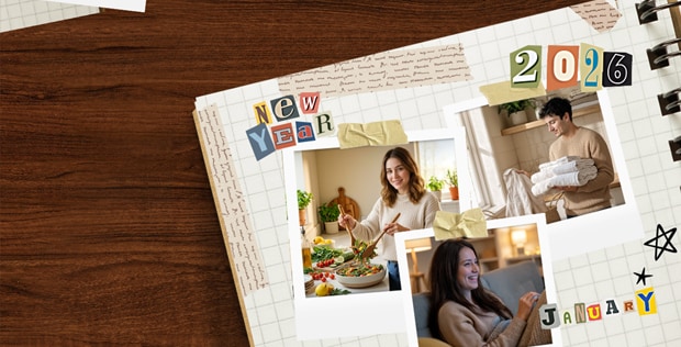 Imagen de una persona con electrodomésticos LG	