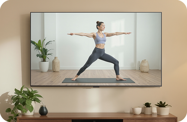 Toma de producto del OLED TV	