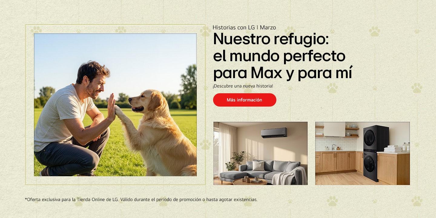 Una imagen clave de estilo de vida que muestra las rutinas cotidianas en el hogar con electrodomésticos LG.