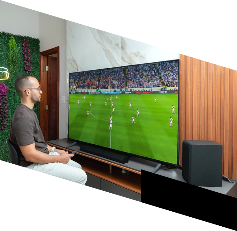 Rapael viendo una pantalla con el Modo Deportes encendido