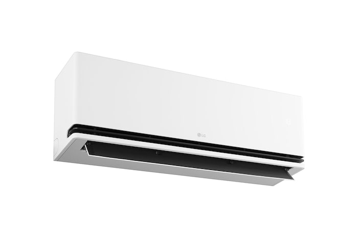 Modern living room with LG air conditioner on the wall